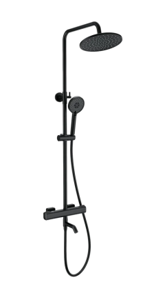 Душевая стойка Wonzon & Woghand Stay WW-B3051-A1-MB матовая черная цвет черный, штанга 119.5 см