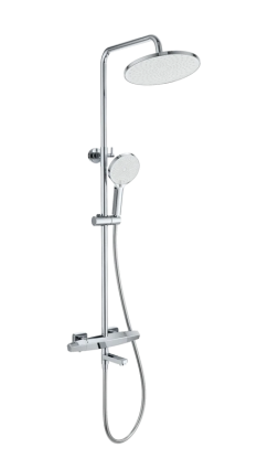Душевая стойка Wonzon & Woghand Neo WW-B3046-A1-CR хром штанга 119.8 см, шланг пластиковый 150 см