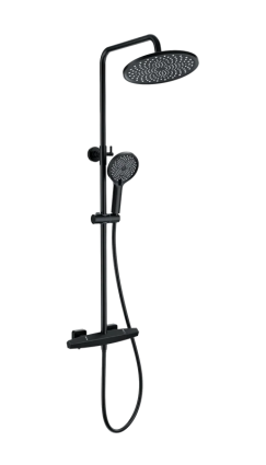 Душевая стойка Wonzon & Woghand Neo WW-B3045-A-MB матовая черная цвет черный, штанга 116.9 см