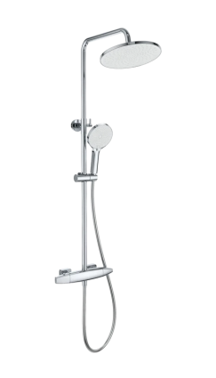 Душевая стойка Wonzon & Woghand Neo WW-B3035-A1-CR хром штанга 117 см, шланг пластиковый 150 см