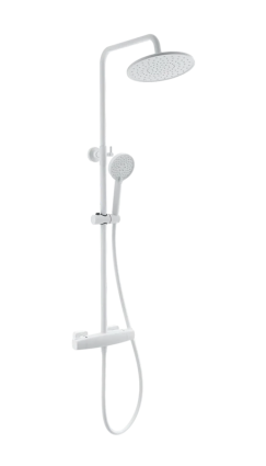 Душевая стойка Wonzon & Woghand Neo WW-B3035-A-MW матовая белая цвет белый, штанга 117 см