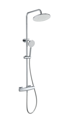 Душевая стойка Wonzon & Woghand Neo WW-B3035-A-CR хром штанга 117 см, шланг пластиковый 150 см