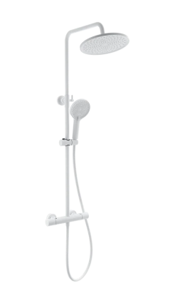 Душевая стойка Wonzon & Woghand Inn WW-B3013-T1-MW матовая белая цвет белый, штанга 117.7 см