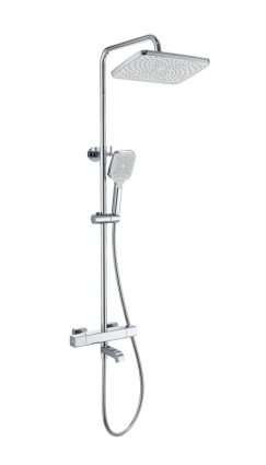 Душевая стойка Wonzon & Woghand Stay WW-B3016-T1-CR хром штанга 116.1 см, шланг пластиковый 150 см