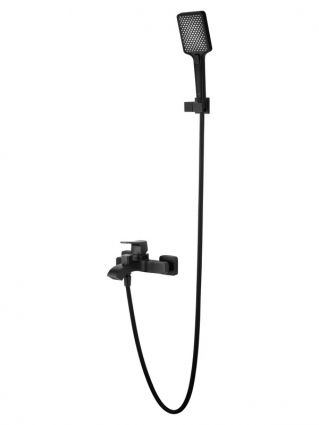 Смеситель для ванны с душем Wonzon & Woghand Flex WW-88037072-MB матовый черный, однорычажный,  в современном стиле