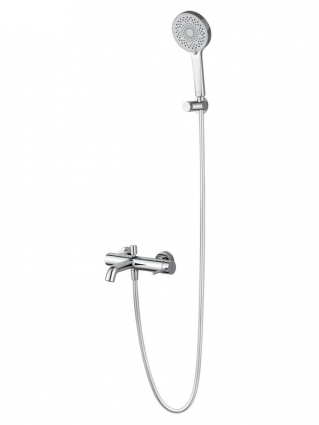 Смеситель для ванны с душем Wonzon & Woghand Stick WW-88639017-CR хром, однорычажный,  в современном стиле