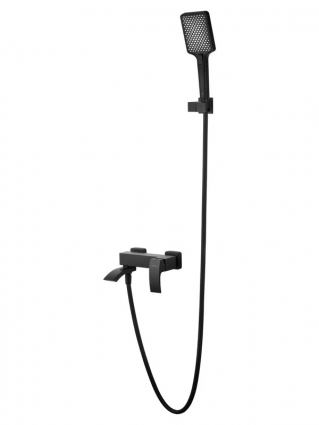 Смеситель для ванны с душем Wonzon & Woghand Fit WW-88639009-MB матовый черный, однорычажный,  в современном стиле