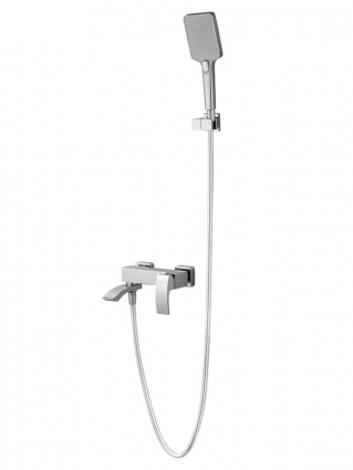 Смеситель для ванны с душем Wonzon & Woghand Fit WW-88639009-CR хром, однорычажный, длина излива 16.5 см
