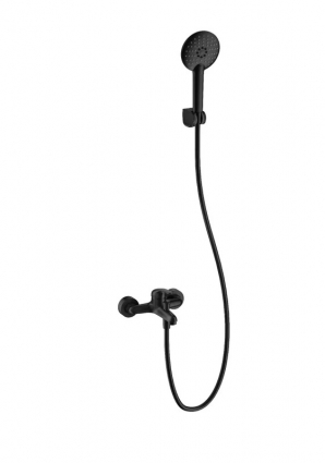 Смеситель для ванны с душем Wonzon & Woghand WW-4530-MB матовый черный, однорычажный, длина излива 15 см