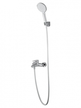 Смеситель для ванны с душем Wonzon & Woghand Alfa WW-AE3204-CR хром, однорычажный, длина излива 16.04 см