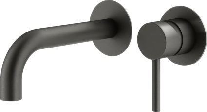 Смеситель для раковины Plumberia Selection Ixo KITXO1135GR210 С ВНУТРЕННЕЙ ЧАСТЬЮ, матовый графит, однорычажный, серый
