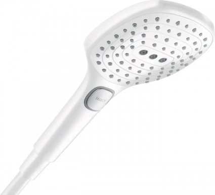 Душевая лейка Hansgrohe Raindance Select E 120 3jet 26520700 белая матовая цвет белый, штанга 24 см