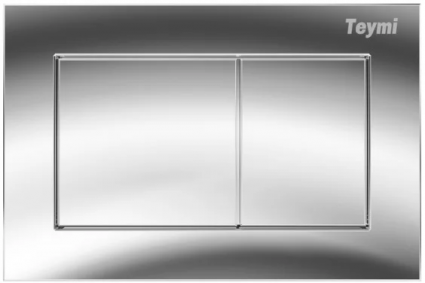 Кнопка смыва для унитаза Teymi Aina T70012CH АБС-пластик, цвет хром глянец, механическая