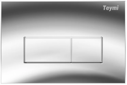 Кнопка смыва для унитаза Teymi Helmi T70202CH АБС-пластик, цвет хром глянец, механическая