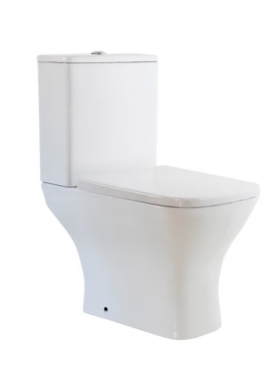 Унитаз-компакт напольный Taliente Elegante EL45055 безободковый, с микролифтом, глянцевый белый, 36.5x61.5 см