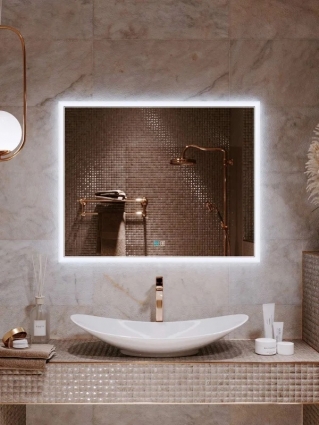 Зеркало Alavann Emma 90x80 с подсветкой, с антизапотеванием