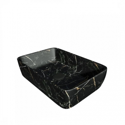 Накладная раковина Maretti Umbria UM13NS03-560MR 48 черный мрамор, прямоугольная