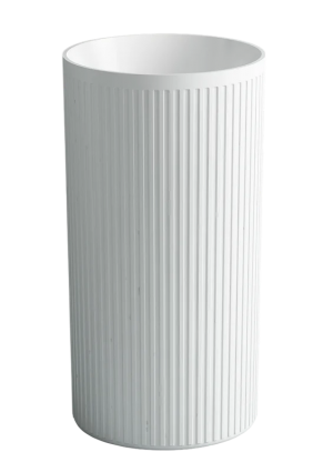 Раковина напольная SantiLine SL-4024 глянцевая белая, круглая, моноблок, фаянс
