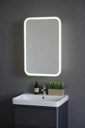 Зеркало-шкаф Alavann Cosmetic Light 60x80 с приближением, с подсветкой, глянцевый белый