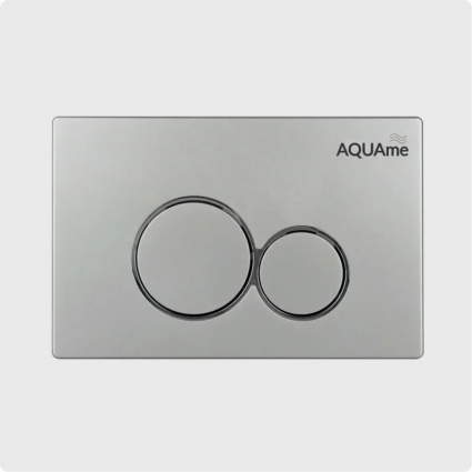Кнопка смыва для унитаза AQUAme AQM4101S пластик, цвет сатин, механическая