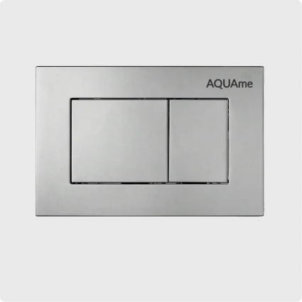 Кнопка смыва для унитаза AQUAme AQM4102S пластик, цвет сатин, механическая