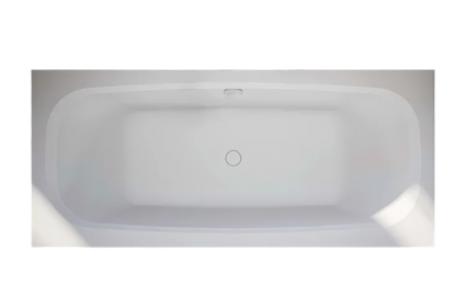 Ванна из искусственного камня Duravit Aurena DuroCast Smooth без опоры 180x80 см, встраиваемая, матовая белая, прямоугольная, объем 151 л.