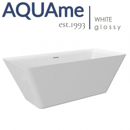 Ванна AQUAme акриловая отдельностоящая AQM3502GW прямоугольная