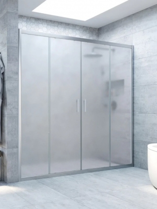Душевая дверь в нишу Vegas Glass Z2P Novo h2000 210 07 10 210 см, профиль матовый хром, стекло сатин, раздвижная