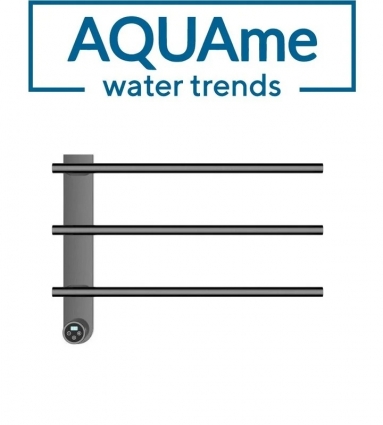 Полотенцесушитель электрический AQUAme с терморегулятором AQM3113GM, E-образный