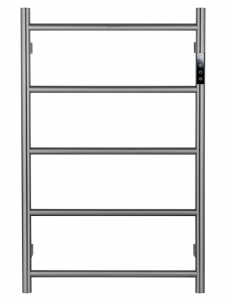 Полотенцесушитель электрический Wonzon & Woghand Bonn WW-AL405-BR 75x45 см, подключение справа, брашированный никель, лесенка, сталь