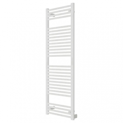 Полотенцесушитель электрический Rifar D-Line DL-150-50-W 150x50 см, подключение справа, слева, глянцевый белый, лесенка, из стали в современном стиле