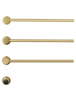 Полотенцесушитель электрический Wonzon & Woghand Hamburg WW-AL313-BG 50x45 см, скрытое подключение слева, брашированное золото, лесенка