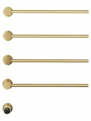 Полотенцесушитель электрический Wonzon & Woghand Hamburg WW-AL314-BG 65x45 см, скрытое подключение слева, брашированное золото, лесенка