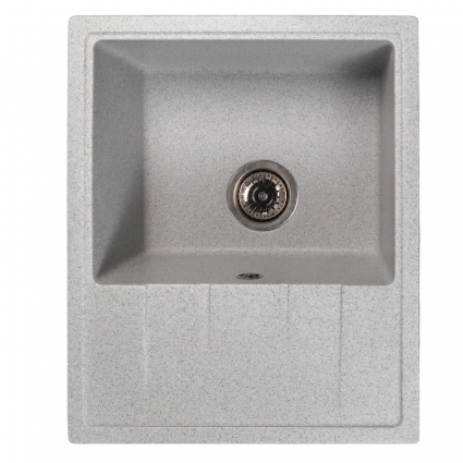 Mixline Мойка ML-GMS103 СТАНДАРТ с крылом, серый (310), 570*460*190мм, матовая, прямоугольная