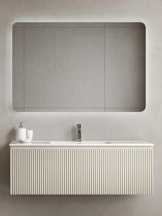 Мебель для ванной комнаты Sancos Snob R 1.0 120 beige soft подвесная, матовая