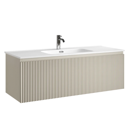 Тумба под раковину без столешницы Sancos Snob R 1.0 120 beige soft подвесная, матовая