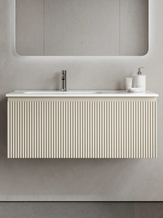 Тумба под раковину без столешницы Sancos Snob R 1.0 100, SNR1.0100LCE beige soft, подвесная, матовая