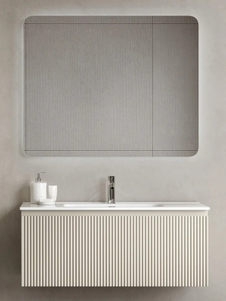 Мебель для ванной комнаты Sancos Snob R 1.0 100 beige soft подвесная, матовая