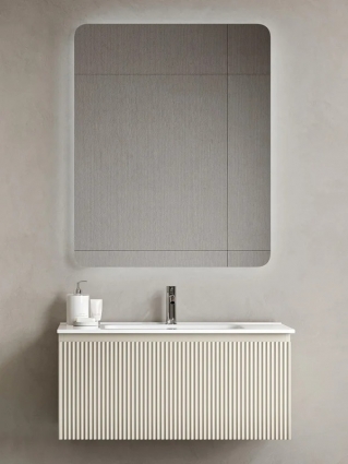 Мебель для ванной комнаты Sancos Snob R 1.0 90 beige soft подвесная, матовая