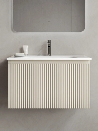 Тумба под раковину без столешницы Sancos Snob R 1.0 70 beige soft подвесная, матовая