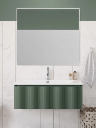 Мебель для ванной комнаты BelBagno Uno 100 подвесная, 1 ящик, матовая еловая