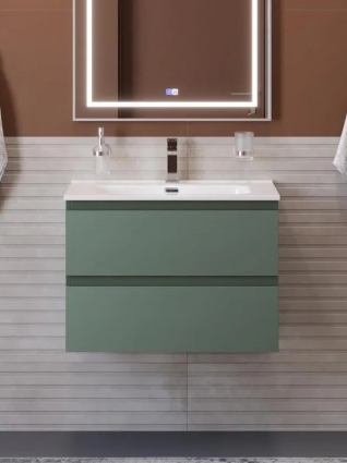Тумба под раковину без столешницы BelBagno Kraft 70 подвесная, матовая еловая, с ящиками