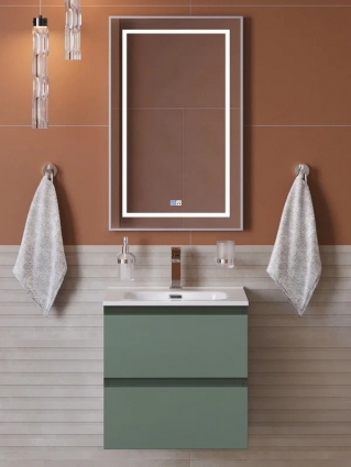 Мебель для ванной комнаты BelBagno Kraft 39 50 подвесная, матовая еловая, раковина bb500/390etl, с ящиками
