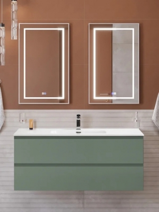 Мебель для ванной комнаты BelBagno Kraft 120 подвесная, матовая еловая, раковина bb1200etl, с ящиками