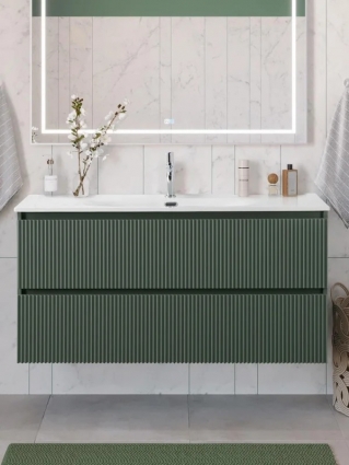 Тумба под раковину без столешницы BelBagno Uno 120 подвесная, 2 ящика, матовая еловая