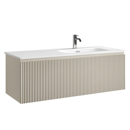 Тумба с раковиной Sancos Snob R 1.0 120, R beige soft, подвесная, матовая