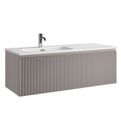 Тумба с раковиной Sancos Snob R 1.0 120, L doha soft, подвесная, матовая