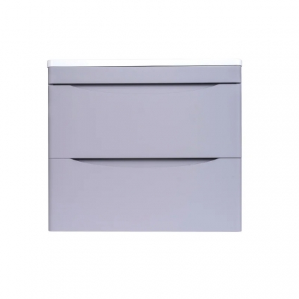 Тумба с раковиной Creto Oro 60 подвесная, grey, матовая, с ящиками
