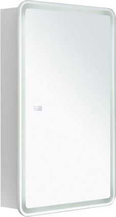Зеркало-шкаф Aquanet Оптима 50х80 LED с подсветкой, с антизапотевателем, белый