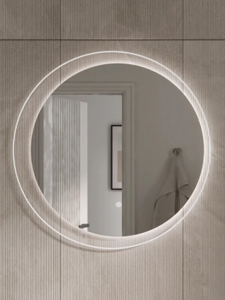 Зеркало круглое EQUIL Elegante 80 с подсветкой, амарок